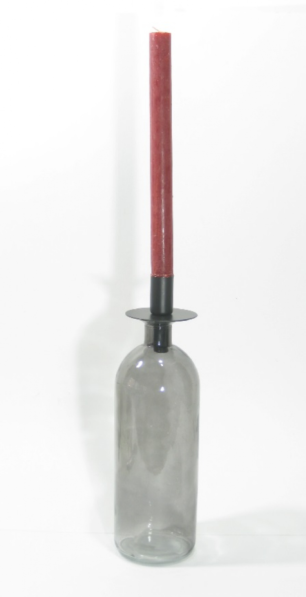 Kerzenhalter D9/2,3cm silber glaenzend 800165-91